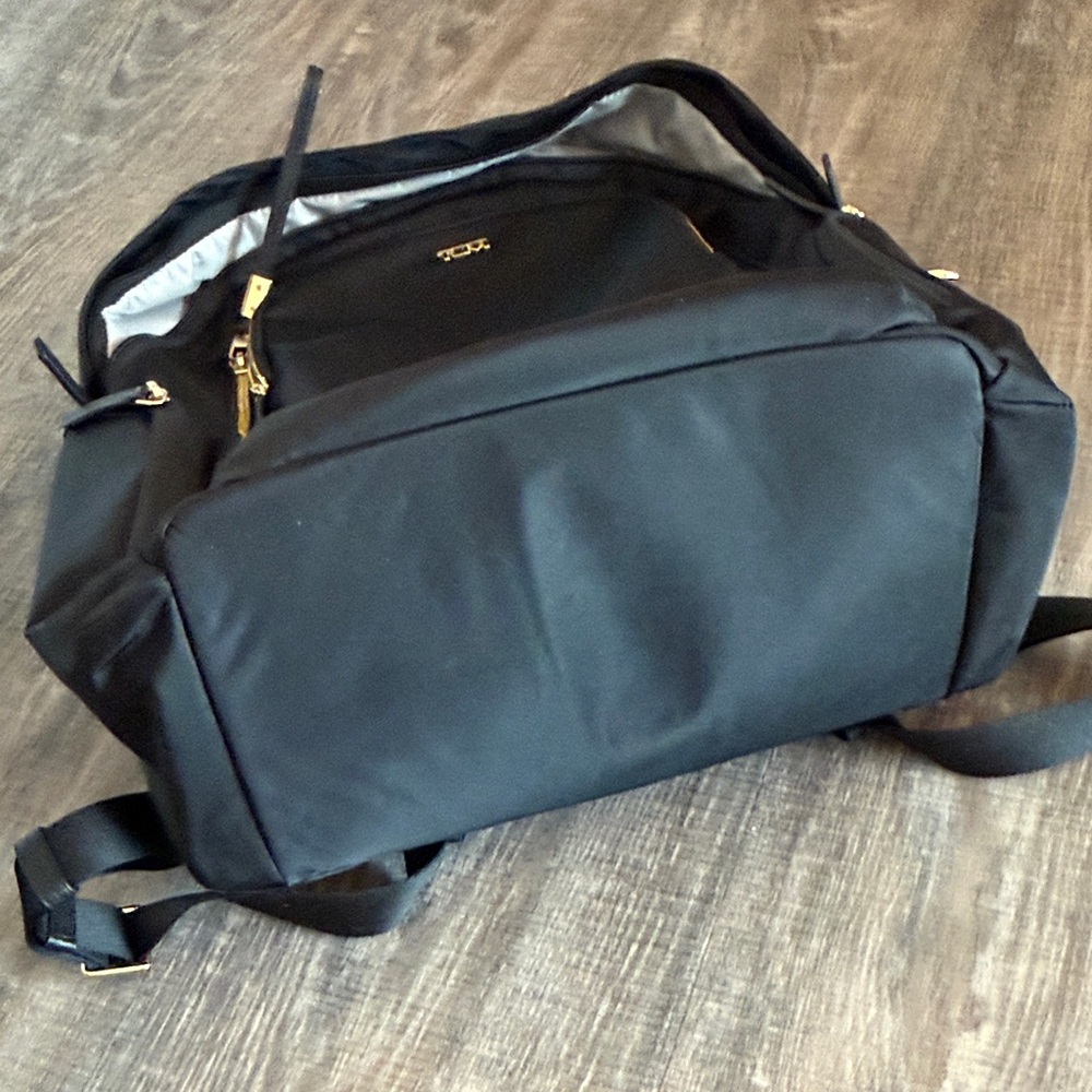 Tumi Black Backpack with Gold Hardware - Picture 5 of 6